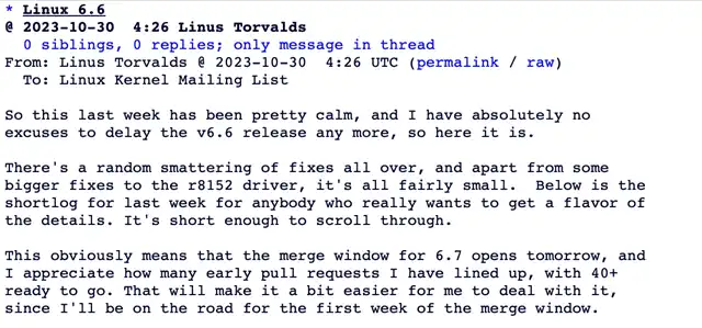 Linux Kernel 6.6 Officially Released: Introduces EEVDF Scheduler Shadow Stack...