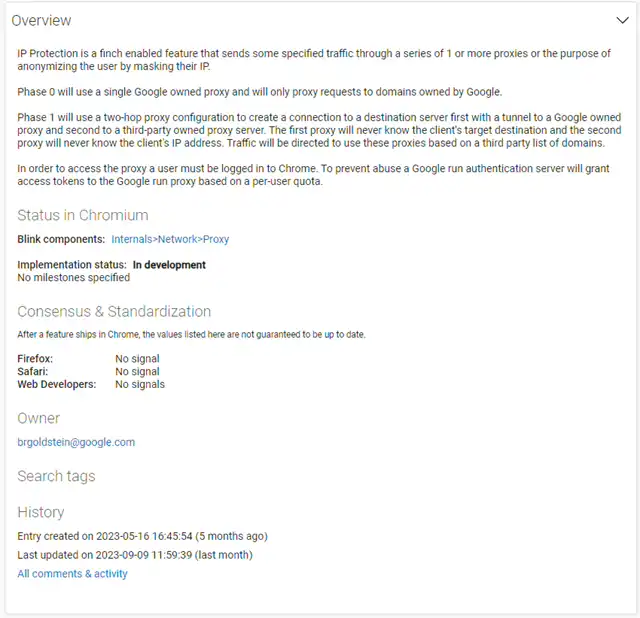 Google Testing IP Privacy Protection in Chrome 119