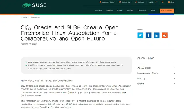 OpenELA Officially Releases Enterprise Linux Source Code, Encourages Third-Party Development of RHEL-Compatible Distributions