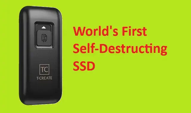 World's First Self-Destructing SSD: T-CREATE EXPERT P35S Enables One-Button Data Destruction