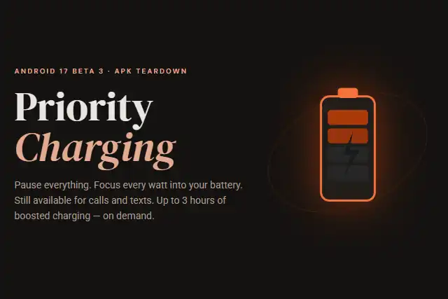 Android 17 Hides a "Priority Charging" Mode That Could Change How You Power Up